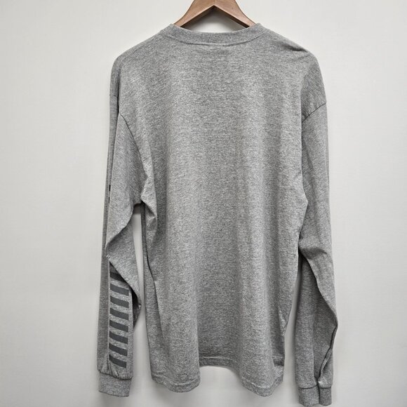 NWT VTG Nike Long Sleeve Y2K Embroidered Logo Shirt Mens Size Large Gray NEW - Picture 2 of 8